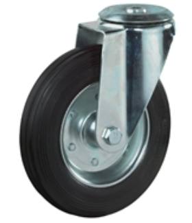 Hátfuratos kerék 80 L101.B55.080forgó villa fekete terhelhető: 50kg (BS)