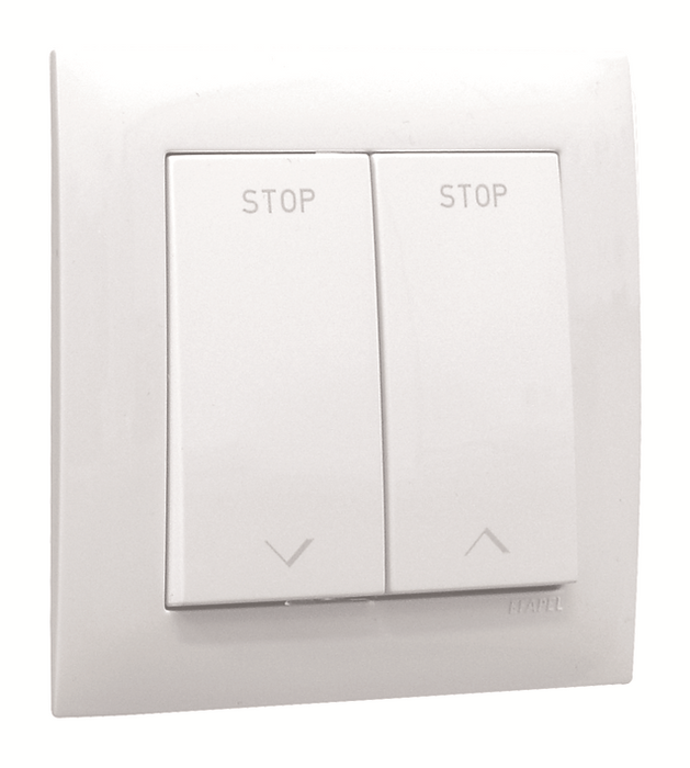 90290 Redőnykapcsoló; 10A - 250V~, fehér színű