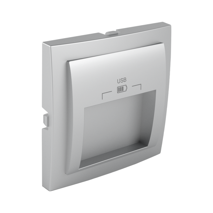 90673_TAL USB aljzat fedél, alumínium