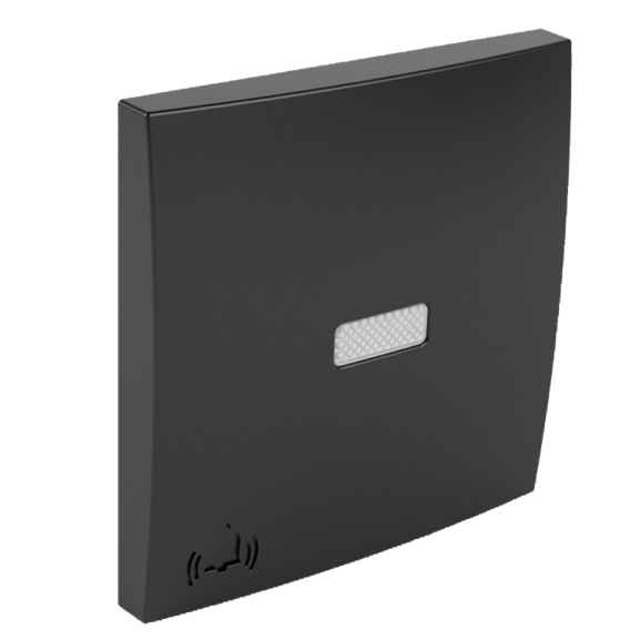 90795 TPM Egyes billentyű jelzőfényes csengő jellel fekete