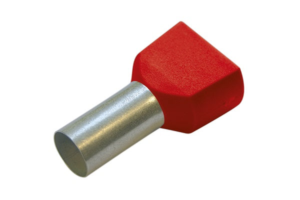 Érvéghüvely iker 2* 1,0/ 8 piros