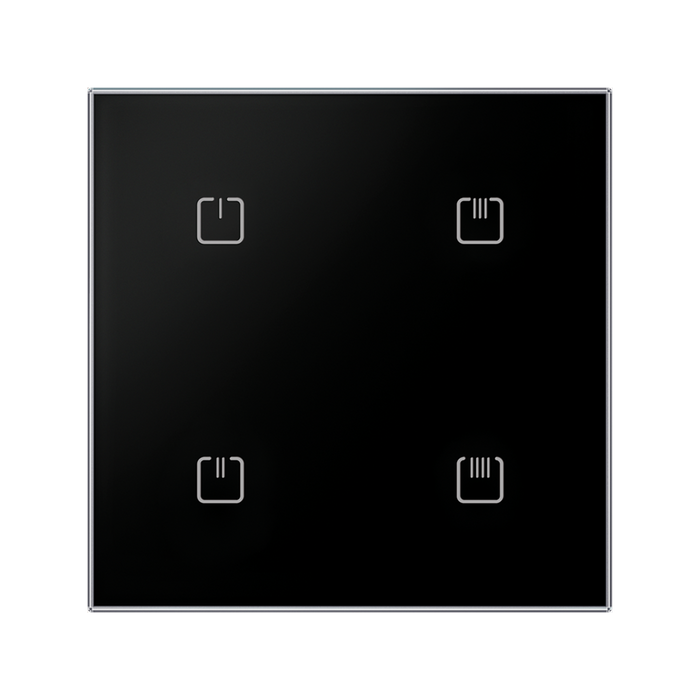 RFGB-40/B Üvegfelületű vezérlő, 4gombos, fekete